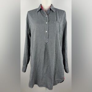 Vintage Victoria’s Secret Black Gingham Flannel Sleep Shirt Nightshirt Nightgown